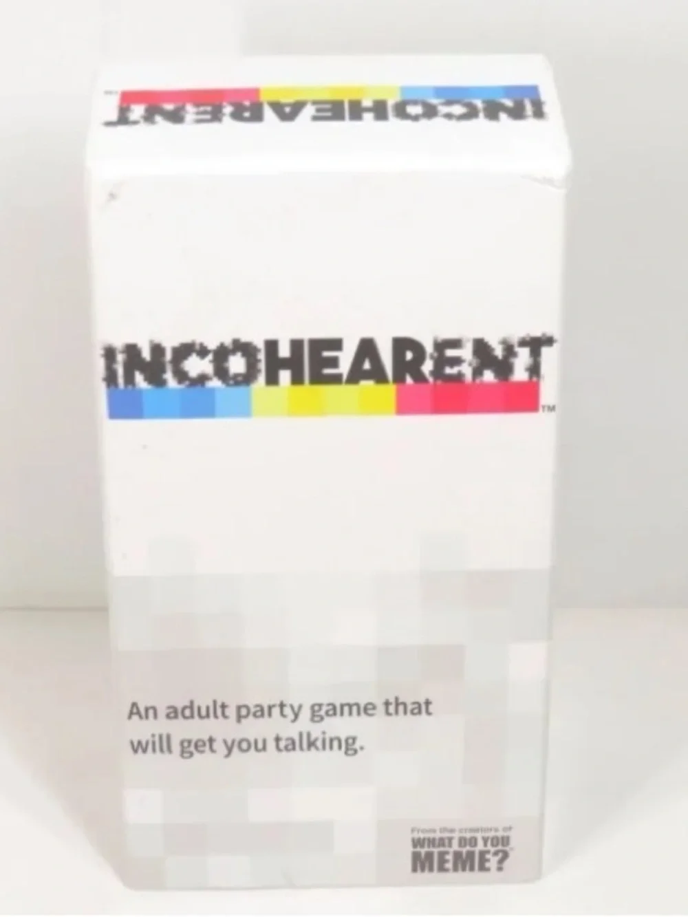 Adult Party Game - White Box with Multicolor Accent